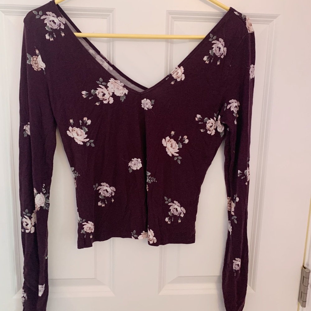 floral cropped long sleeve
